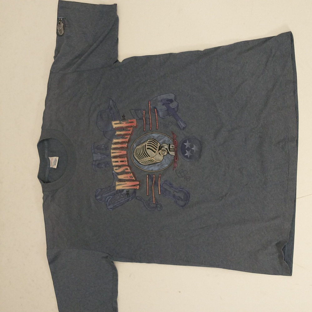 Nashville Tennessee Music City Vintage T XXL Single Stitch Western Song Graphic